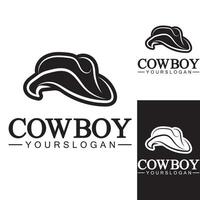 cowboy hat logo icon vector design template