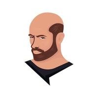 ilustración del hombre con corte de pelo vector