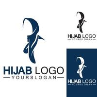 Hijab logo design vector template