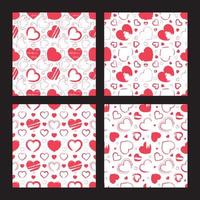 Seamless Pattern with Hearts vector