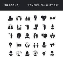 Vector Simple Icons of Women Equality Day