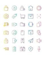 User Interface Icon Set 30 isolated on white background vector