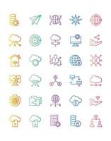 Networking Icon Set 30 isolated on white background vector