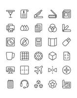 Printing Icon Set 30 isolated on white background vector