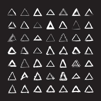 Collection of Textured Triangular Frames vector