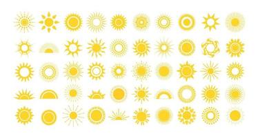 iconos de soles vector