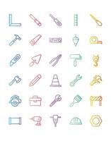 Repair tools  Icon Set 30 isolated on white background vector