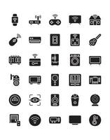 conjunto de iconos de casa inteligente 30 aislado sobre fondo blanco vector