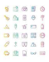 Travel and holidays Icon Set 30 isolated on white background vector