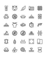 Fabric Icon Set 30 isolated on white background vector