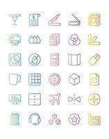 Printing Icon Set 30 isolated on white background vector