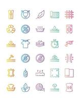 Fabric Icon Set 30 isolated on white background vector