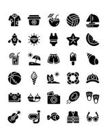 Summer Icon Set 30 isolated on white background vector