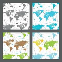 Seamless Pattern of the Map vector