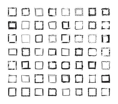 Collection of Textured Square Frames