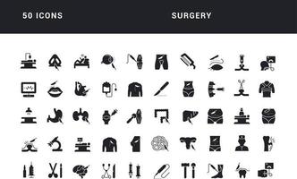 Set of simple icons of Surgery vector