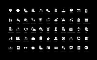 Set of simple icons of Restaurant Business vector