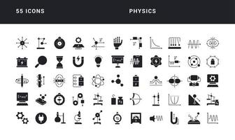 Set of simple icons of Physics vector