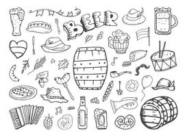 Oktoberfest Illustrations in Art Ink Style vector