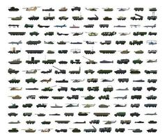 Set of Military Transport vector