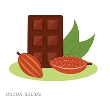 ilustración vectorial de sólidos de cacao vector