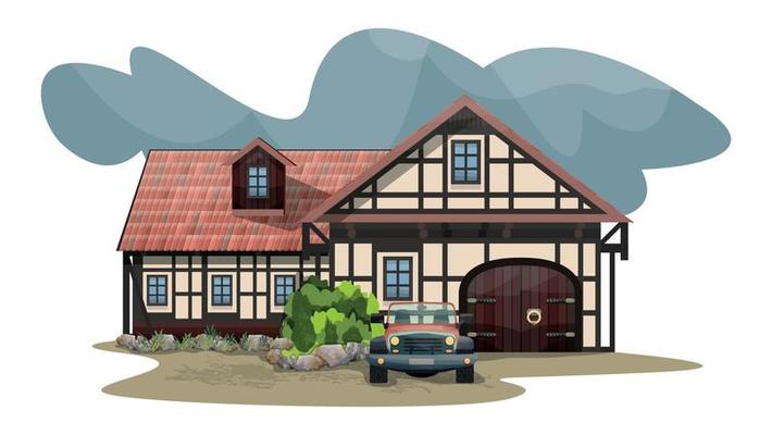 House in Half-Timbered Style