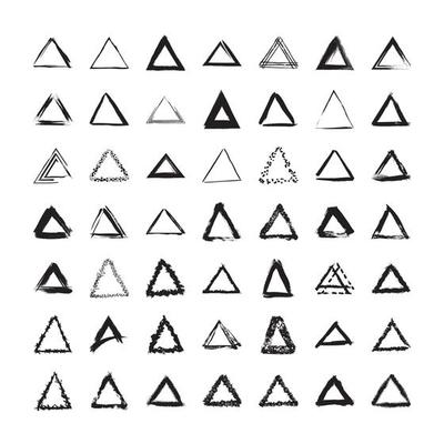 Collection of Textured Triangular Frames