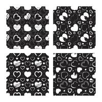 Seamless Pattern with Hearts vector