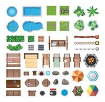 Set of Objects for the Backyard vector