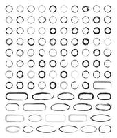 Collection of Textured Round Frames vector