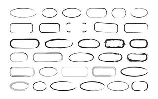 Collection of Textured Round Frames vector