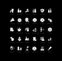 Set of simple icons of Therapy vector