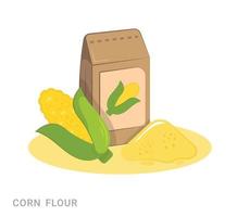 Vector Illustration of Corn Flour