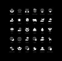 Vector Simple Icons of World Environment Day