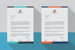 Modern and abstract business Color variation business letterhead bundle vector