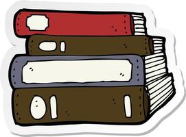 sticker of a cartoon old books vector