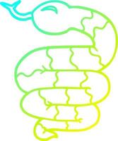 cold gradient line drawing cartoon snake vector