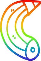 rainbow gradient line drawing cartoon pencil vector