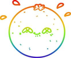 arco iris gradiente línea dibujo dibujos animados naranja vector