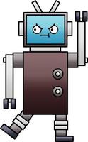 gradient shaded cartoon robot vector