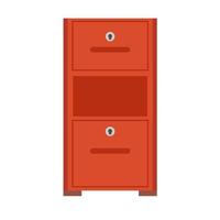 File cabinet drawer archive vector icon. Business document storage office folder datum. Catalog furniture box