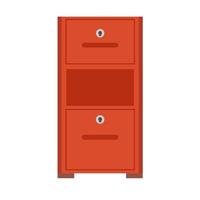 File cabinet drawer archive vector icon. Business document storage office folder datum. Catalog furniture box