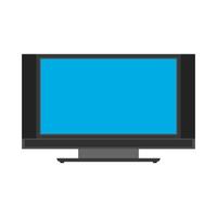 TV unit communication equipment screen vector. Interior multimedia electronic icon television. vector