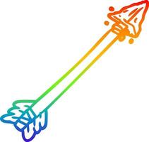 rainbow gradient line drawing primitive arrow vector