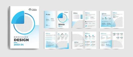 minimal business brochure design template vector