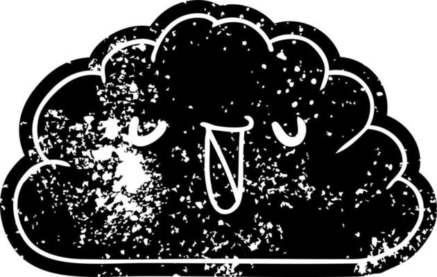 grunge icon kawaii weather rain cloud