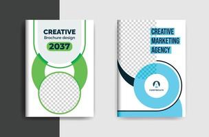 perfil de la empresa tema de diseño de portada de folleto comercial, plantilla de folleto corporativo vector