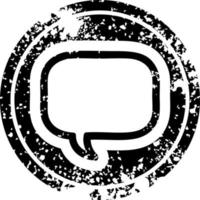 speech bubble distressed icon vector