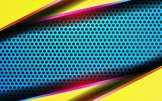 Modern technology overlap layer blue and yellow background vector