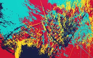 Abstract grunge texture red colorful splash paint vector